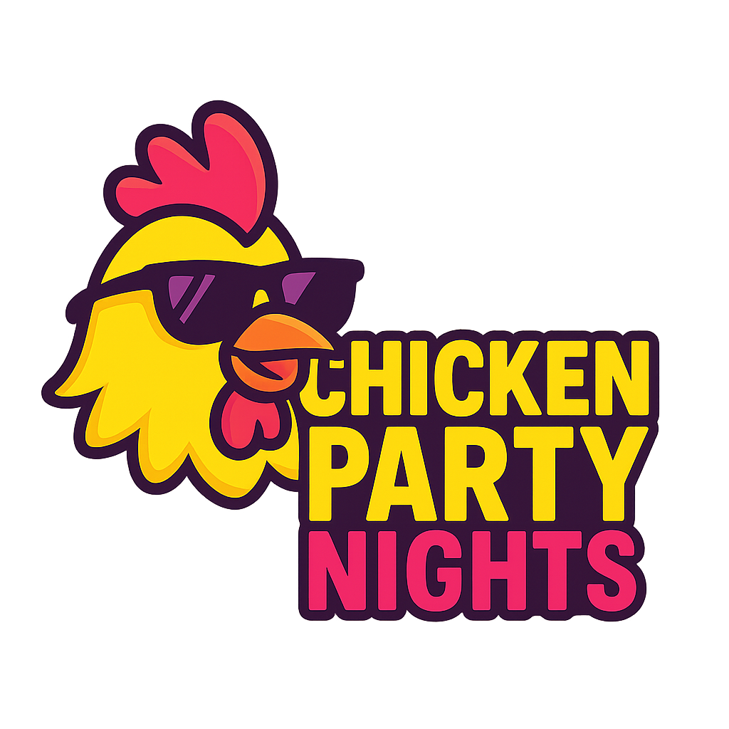 Eggs Night Chicken Party Logo